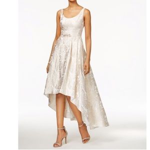 BETSY & ADAM HI LO STRAPLESS BROCADE DRESS size 6